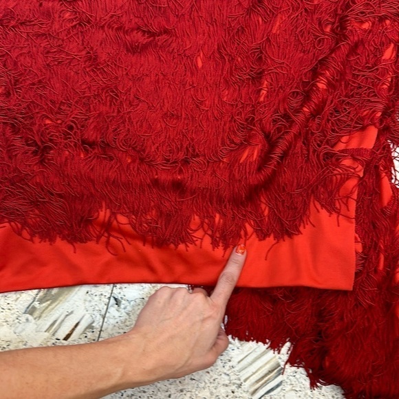 VINTAGE red flapper dress, medium ERAS TOUR - Picture 13 of 14